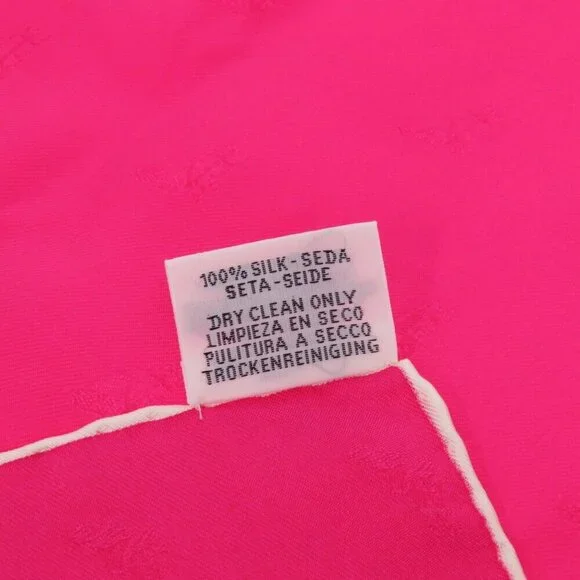 HERMES Authentic Pink Silk Scarf - Picture 5 of 5